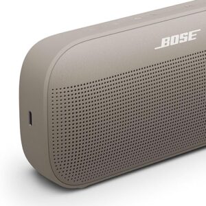 New Bose SoundLink Flex Portable Bluetooth Speaker (2nd Gen), Portable Outdoor Speaker with Hi-Fi Audio, Up to 12 Hours Battery Life, Waterproof and Dustproof, Sandstone